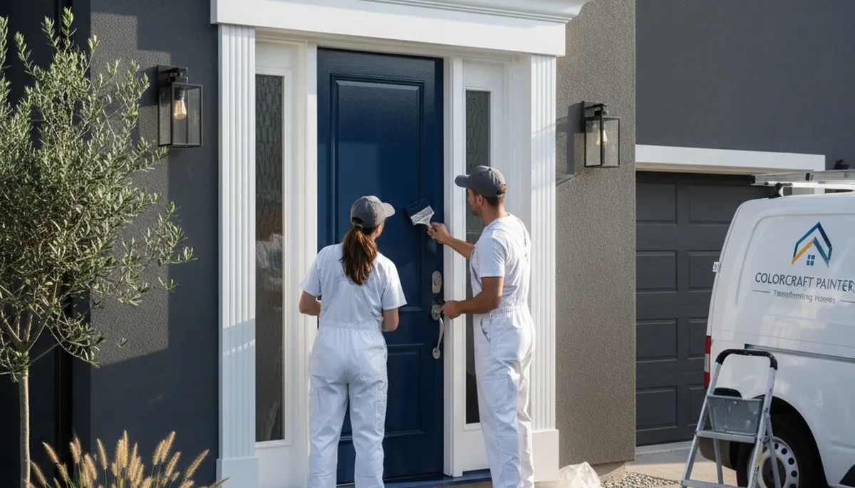 Professional door painting and refinishing in Stockton, CA for durable, weather-resistant home entrances